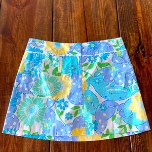 Yellow/blue/green/white Lilly Pulitzer skort.